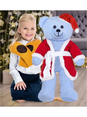 Özgüner Oyuncak Ayıcı Oyuncak 80 cm Noel Baba Şapkalı Ayıcık Yeni Yıl , Yılbaşı Hediyesi