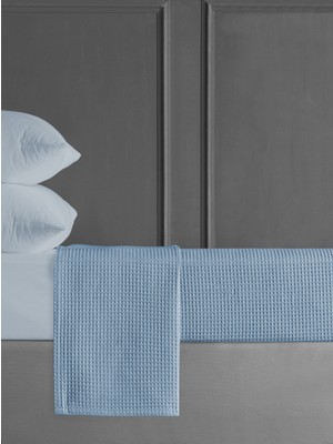 Firuze Çift Kişilik Waffle Pike 200X230CM - Pamuklu Yatak Örtüsü - Yazlık Kullanım Için Uygun Hafif Kolay Kullanım Çekmez ve Solmaz
