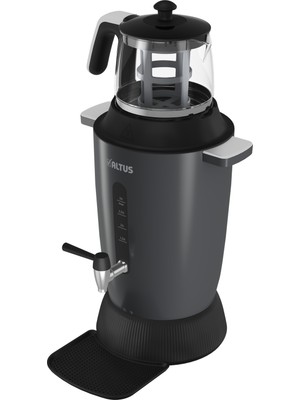 Altus AL 798 Siyah Semaver Çay Makinesi – 3,5 L Su Isıtıcı, 0,9 L Cam Demlik, Paslanmaz Çelik Gövde, Sıcak Tutma Fonksiyonu