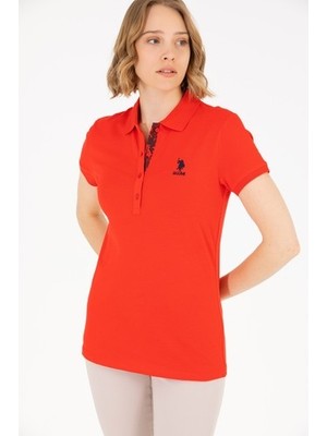 U.S. Polo Assn. Kadın Kırmızı Tişört Basic 50262698-VR030