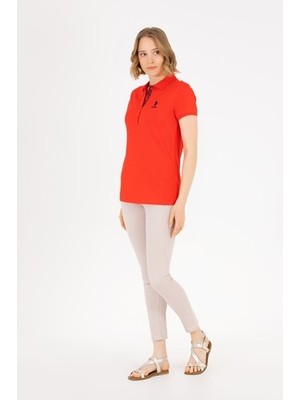 U.S. Polo Assn. Kadın Kırmızı Tişört Basic 50262698-VR030