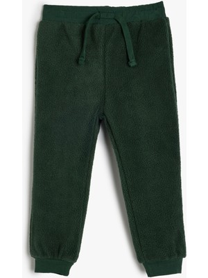 Koton Beli Bağlamalı Polar Jogger Eşofman Altı