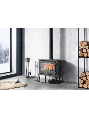 Tek Camlı Döküm Şömine Soba | Erendemir