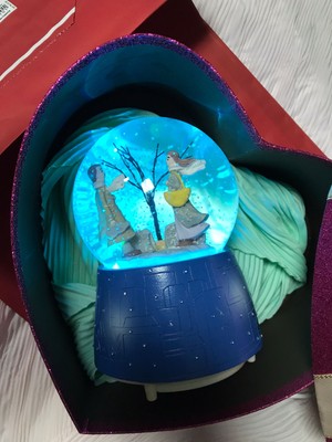 Sevgililer Müzikli Işıklı Orta Boy Kar Küresi Hediye Kutulu