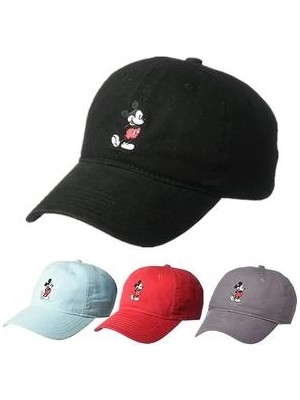 Xhltd Yüksek Kaliteli Mickey Mouse Snapback Pamuk Beyzbol Şapkası / Kadınlar (Siyah) (Yurt Dışından)