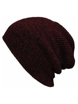 Xhltd Unisex Örgü Baggy Beanie Kış Şapka Açık Kayak Slouchy Chic Örme Kap (Gri) (Yurt Dışından)