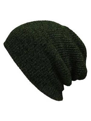 Xhltd Unisex Örgü Baggy Beanie Kış Şapka Açık Kayak Slouchy Chic Örme Kap (Gri) (Yurt Dışından)