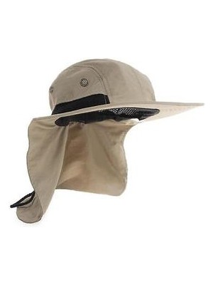 Xhltd Açık Güneş Şapka Boyun Flap Boonie Şapka Balıkçılık Yürüyüş Safari Sun Brim Kova Bush Suncap (Yeşil) (Yurt Dışından)