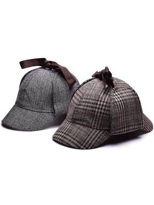 Xhltd Sherlock Holmes Dedektif Bere Şapka Unisex Cosplay Aksesuarları (Haki) (Yurt Dışından)