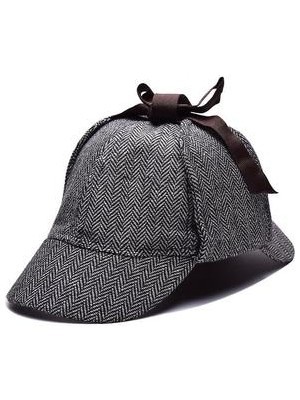 Xhltd Sherlock Holmes Dedektif Bere Şapka Unisex Cosplay Aksesuarları (Haki) (Yurt Dışından)