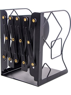 Xhltd Geri Çekilebilir Kitap Desteği Standı Teleskopik Metal Bookend Raf Bookrack Organizer | (Yurt Dışından)