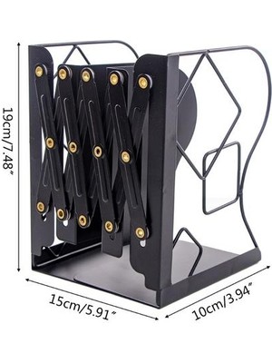 Xhltd Geri Çekilebilir Kitap Desteği Standı Teleskopik Metal Bookend Raf Bookrack Organizer | (Yurt Dışından)