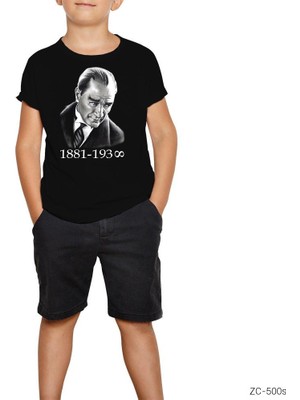Atatürk Siyah Çocuk Tişört