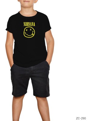 Nirvana Logo Siyah Çocuk Tişört