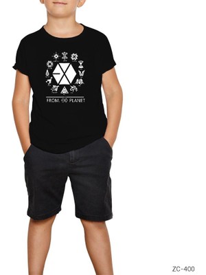 From Exo Planet Siyah Çocuk Tişört