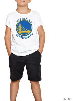 Z zepplin Golden State Warriors Beyaz Çocuk Tişört