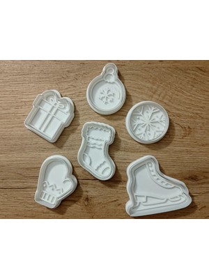 Dlc 3d Design 6'li Christmas Kurabiye Kalıbı