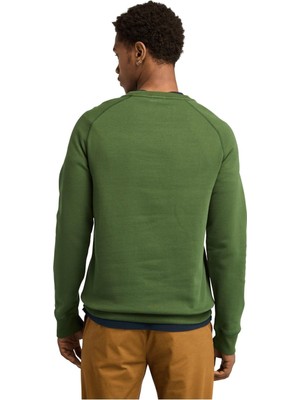 Timberland Exeter River Brushed Back Crew Erkek Sweatshirt Green