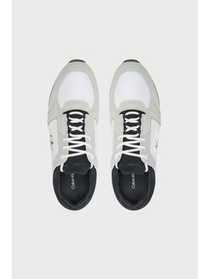 Calvin Klein Logo Baskılı Süet Detaylı Sneaker Ayakkabı YM0YM011520LF Erkek Ayakkabı YM0YM01152 0lf