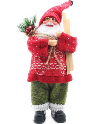 Tekno Trust 30CM Kütük Taşıyan Ithal Noel Baba Biblosu