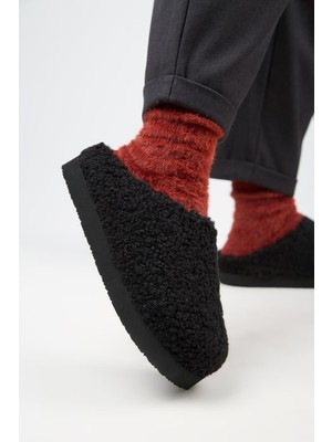 Manijero (Orlina) Kadın Tedy Sabo Platform Siyah Terlik