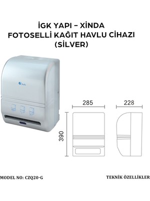 Xinda Igk Yapı – Fotoselli Silver Kağıt Havlu Makinesi (CZQ20-G)