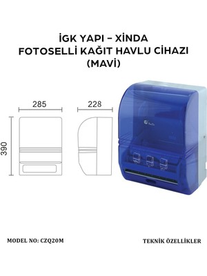 Xinda Igk Yapı – Fotoselli Mavi Kağıt Havlu Makinesi (CZQ20-M)