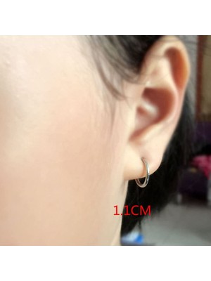 Unisex Altın Renk Piercing 1 Çift Küpe Burun Dudak Kulak Fake Deliksiz Yaylı Sıkıştırmalı