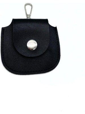 Angel Çanta Aksesuar 8.5 X 8 Cm Cm Siyah Renk Kancalı Suni Deri Cep