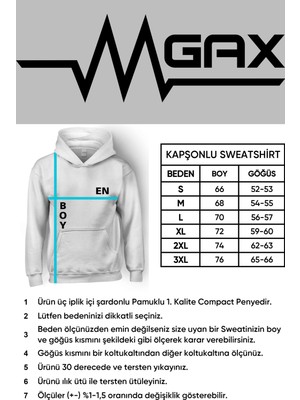 MGAX Born To Be Awesome Baskılı Kapüşonlu Sweatshirt