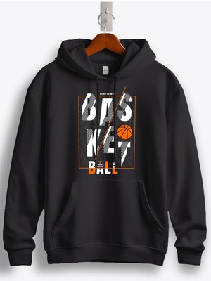 MGAX Born To Win Basketball Baskılı Kapüşonlu Sweatshirt