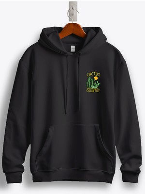 MGAX Cactüs Country Arma Baskılı Kapüşonlu Sweatshirt