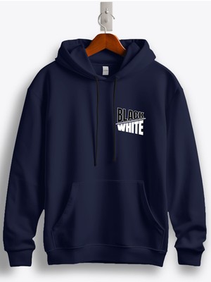 MGAX Black White Arma Baskılı Kapüşonlu Sweatshirt