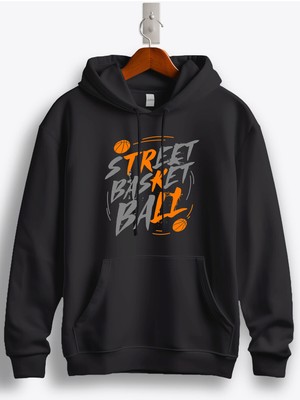 MGAX Street Basketball Baskılı Kapüşonlu Sweatshirt
