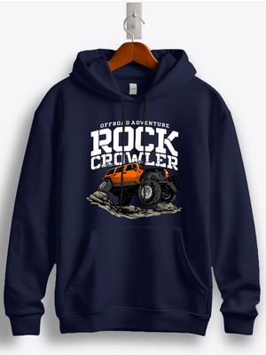 MGAX Off Road Adventure Rock Crowler Baskılı Kapüşonlu Sweatshirt