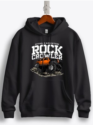MGAX Off Road Adventure Rock Crowler Baskılı Kapüşonlu Sweatshirt