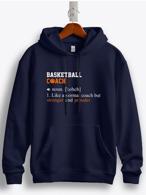 MGAX Basketball Coach Baskılı Kapüşonlu Sweatshirt