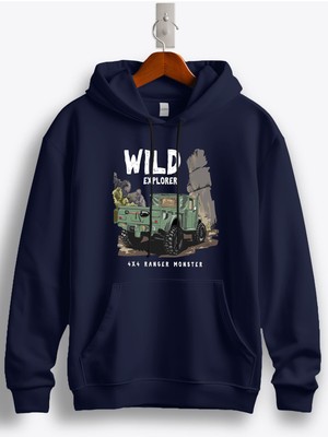 MGAX Off Road Wild Explorer Baskılı Kapüşonlu Sweatshirt