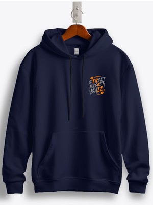 MGAX Street Basketball Arma Baskılı Kapüşonlu Sweatshirt