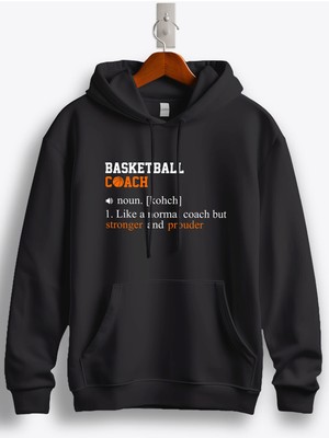 MGAX Basketball Coach Baskılı Kapüşonlu Sweatshirt