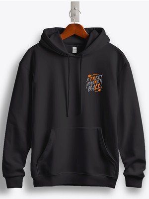 MGAX Street Basketball Arma Baskılı Kapüşonlu Sweatshirt