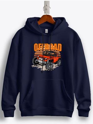 MGAX Off Road Jeep Baskılı Kapüşonlu Sweatshirt