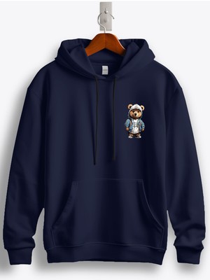 MGAX Bear (Sevimli Ayı) Arma Baskılı Kapüşonlu Sweatshirt