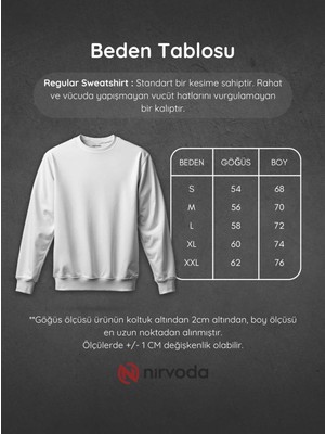 nirvoda Attack On Titan Baskılı  Bisiklet Yaka Oversize Sweatshirt Anime Manga Siyah