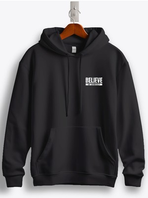 MGAX Believe In Yourself Arma Baskılı Kapüşonlu Sweatshirt