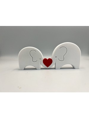 Kalp Temalı Çift Fil
