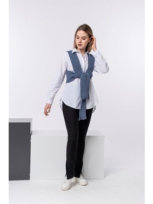 Shemard Triko Top-Indigo