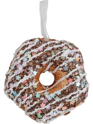 Tekno Trust Yılbaşı Süsü 8 cm Simli Donut Bronz - Mavi Su Dünyası