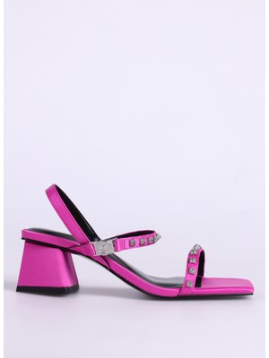 Just Cavalli Pembe Kadın Topuklu Sandalet Fondo Chanı W29C Shoes