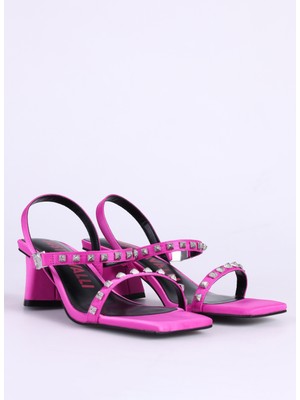 Just Cavalli Pembe Kadın Topuklu Sandalet Fondo Chanı W29C Shoes